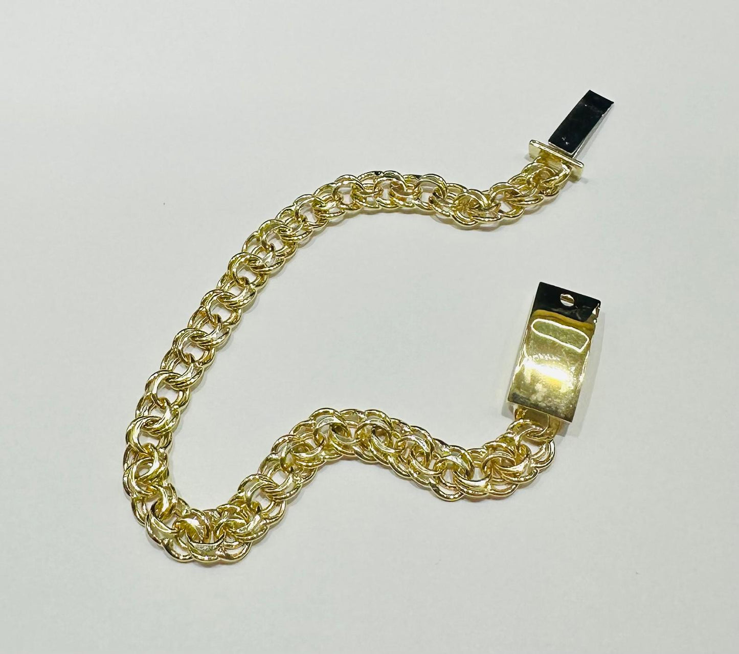 10K GOLD CHINO LINK CHAIN BRACELET- 15.7gm    7"   6.55mm