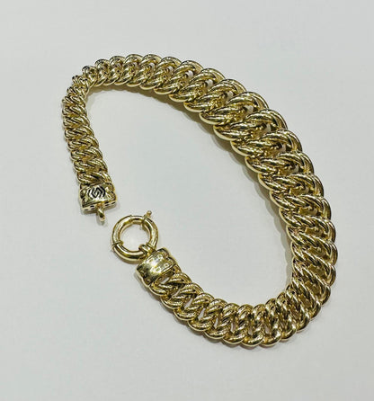 10K PRINCESSCUT CHAIN BRACELET- 20gm    9"