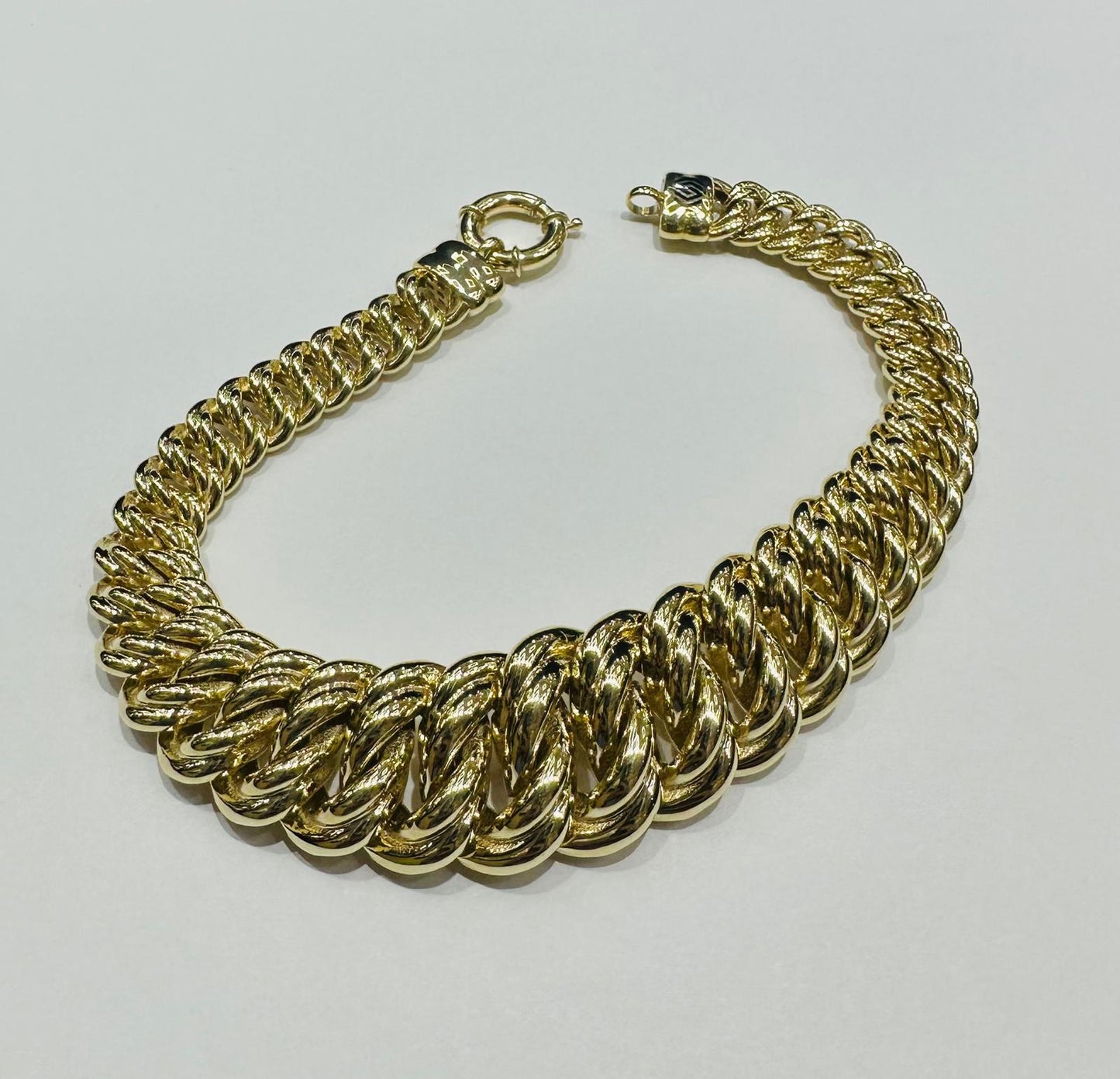 10K PRINCESSCUT CHAIN BRACELET- 20gm    9"