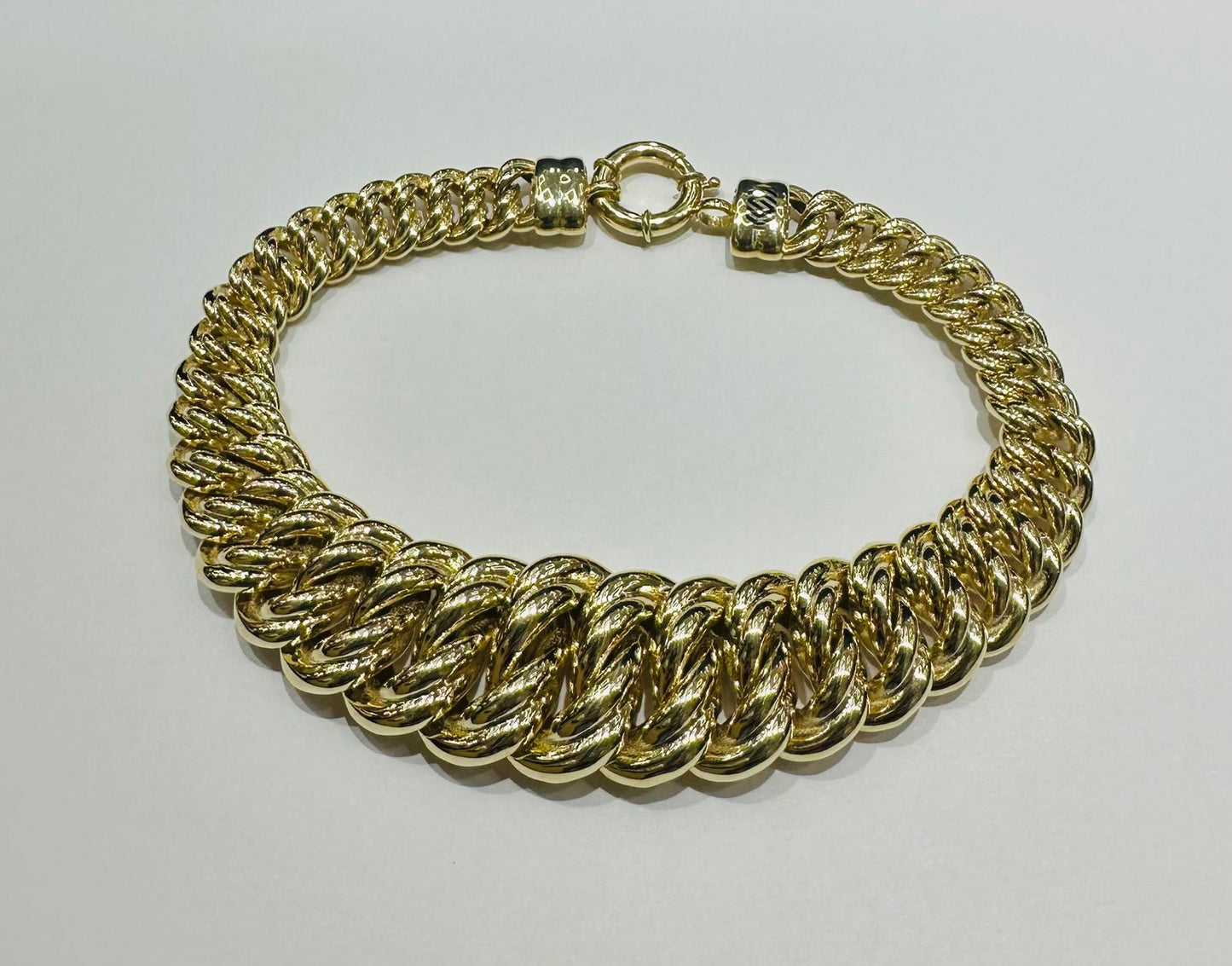 10K PRINCESSCUT CHAIN BRACELET- 20gm    9"