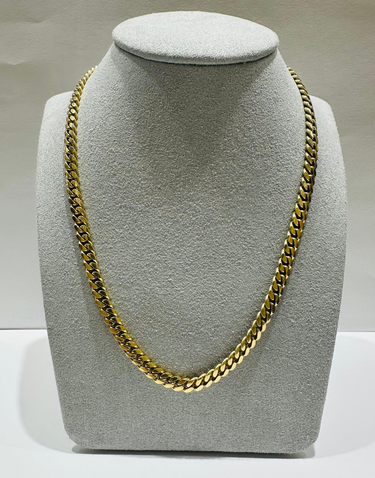 10K MIAMI CUBAN LINK CHAIN NECKLACE- 32.1gm    18"