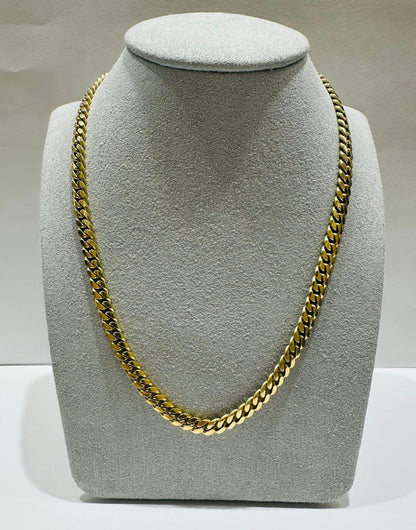 10K MIAMI CUBAN LINK CHAIN NECKLACE- 32.1gm    18"
