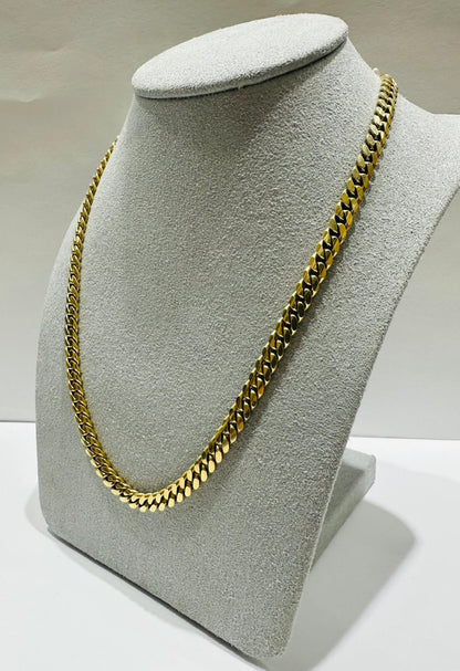 10K MIAMI CUBAN LINK CHAIN NECKLACE- 32.1gm    18"