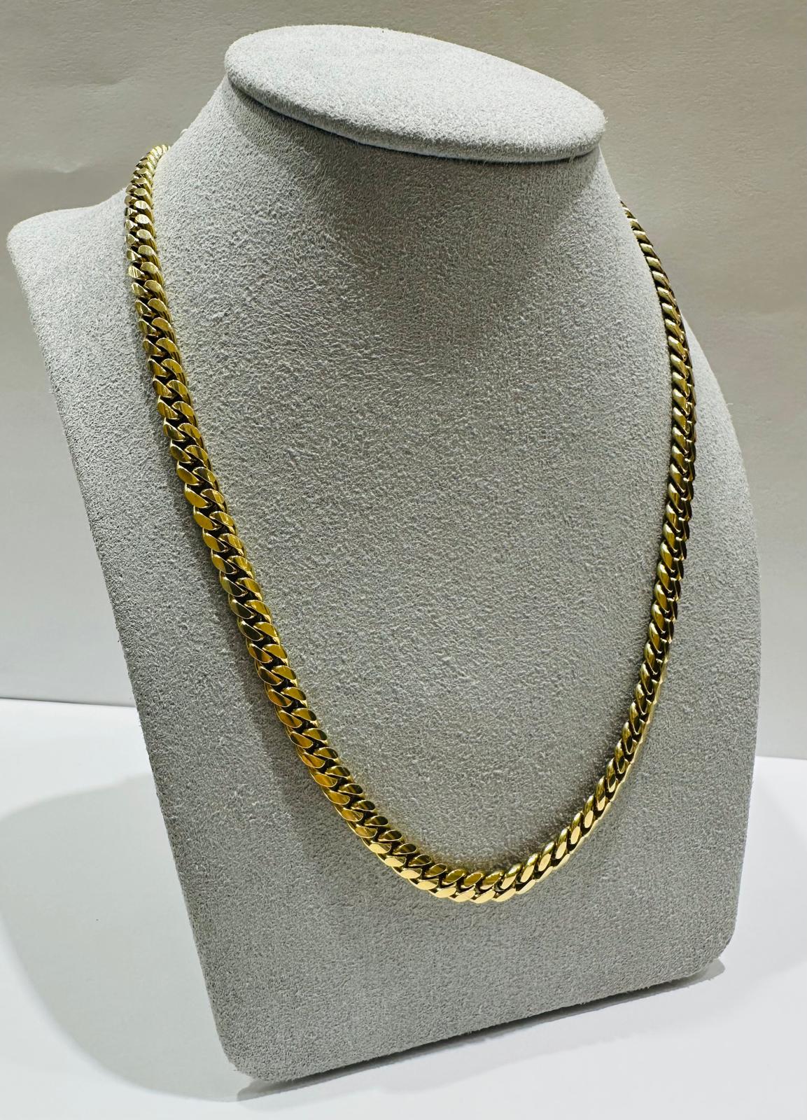 10K MIAMI CUBAN LINK CHAIN NECKLACE- 32.1gm    18"