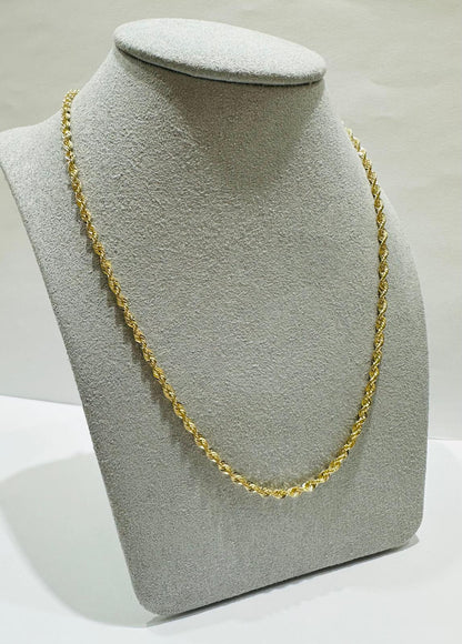 10K GOLD ROPE CHAIN NECKLACE- 2.8gm    16"    2.30mm