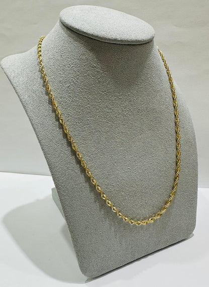 10K GOLD ROPE CHAIN NECKLACE- 2.6gm    22"    2.15mm