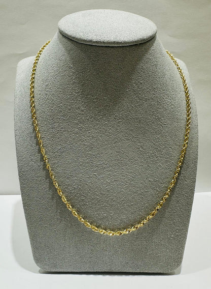 10K GOLD ROPE CHAIN NECKLACE- 2.8gm    24"    2.15mm