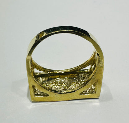 10K GOLD LAST SUPPER RING- WEIGHT: 4.6gm