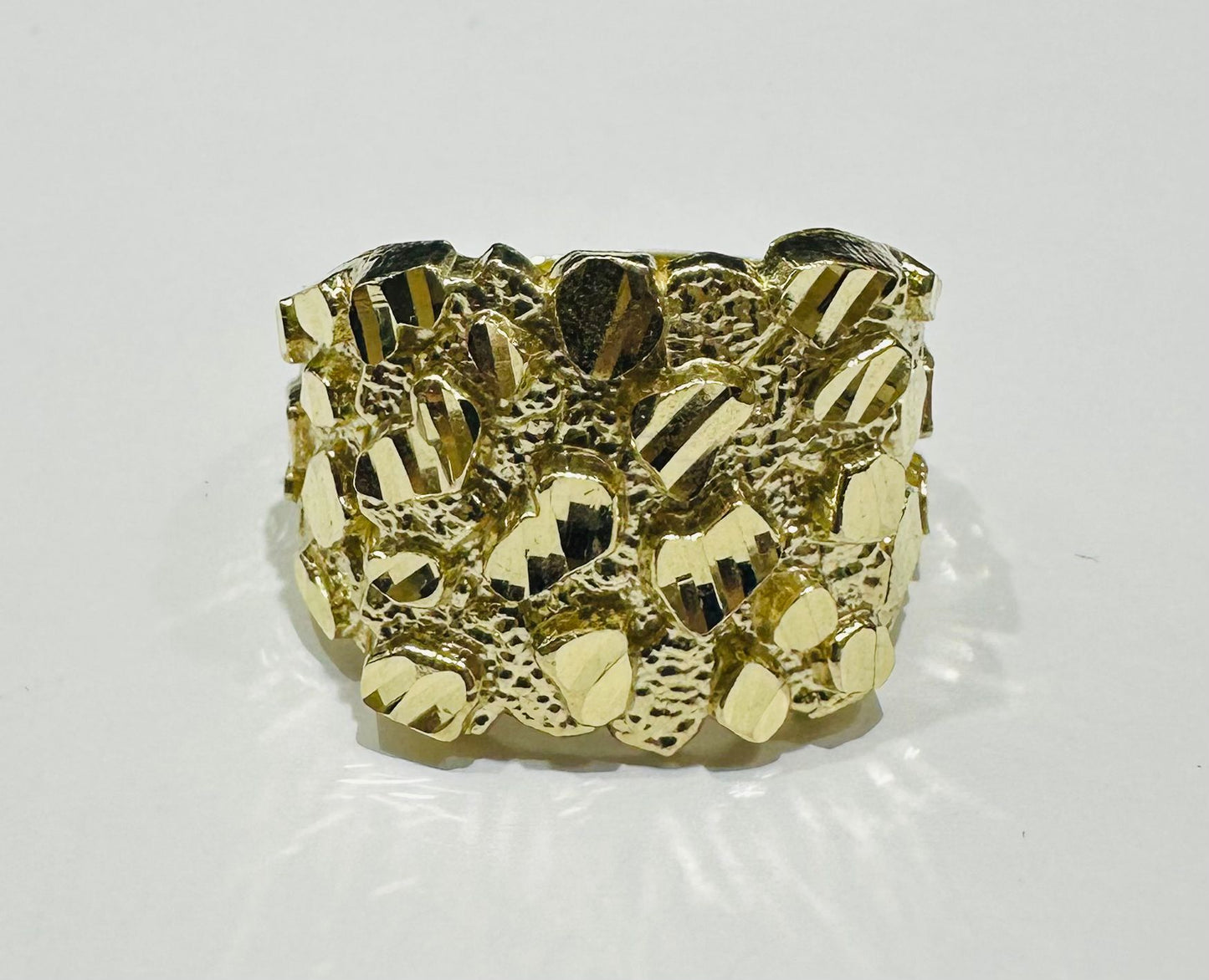 10K GOLD NUGGET RING- WEIGHT: 6.5gm