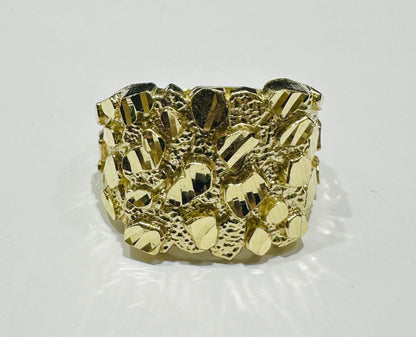 10K GOLD NUGGET RING- WEIGHT: 6.5gm