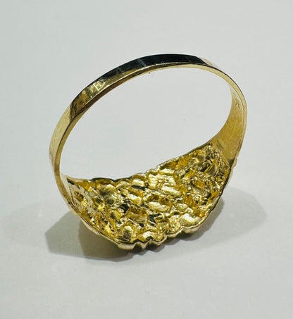 10K GOLD NUGGET RING- WEIGHT: 2.3gm