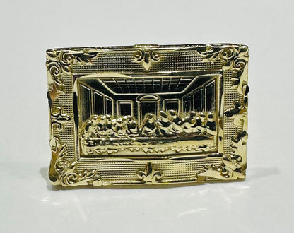 10K GOLD LAST SUPPER NUGGET RING- WEIGHT: 2.8gm