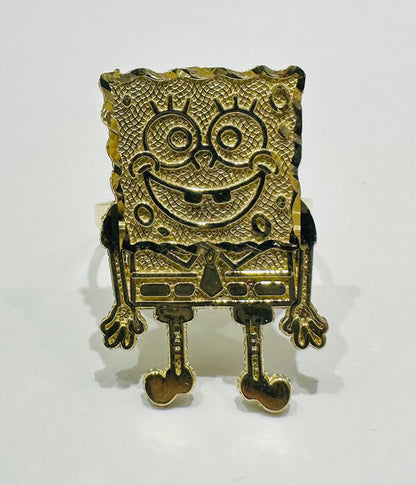10K GOLD SPONGE BOB RING- WEIGHT: 2.8gm