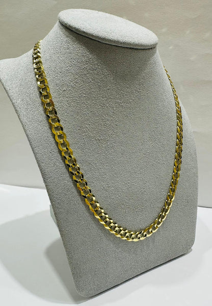 10K GOLD CUBAN LINK CHAIN- WEIGHT: 13.6gm   18"   5.65mm