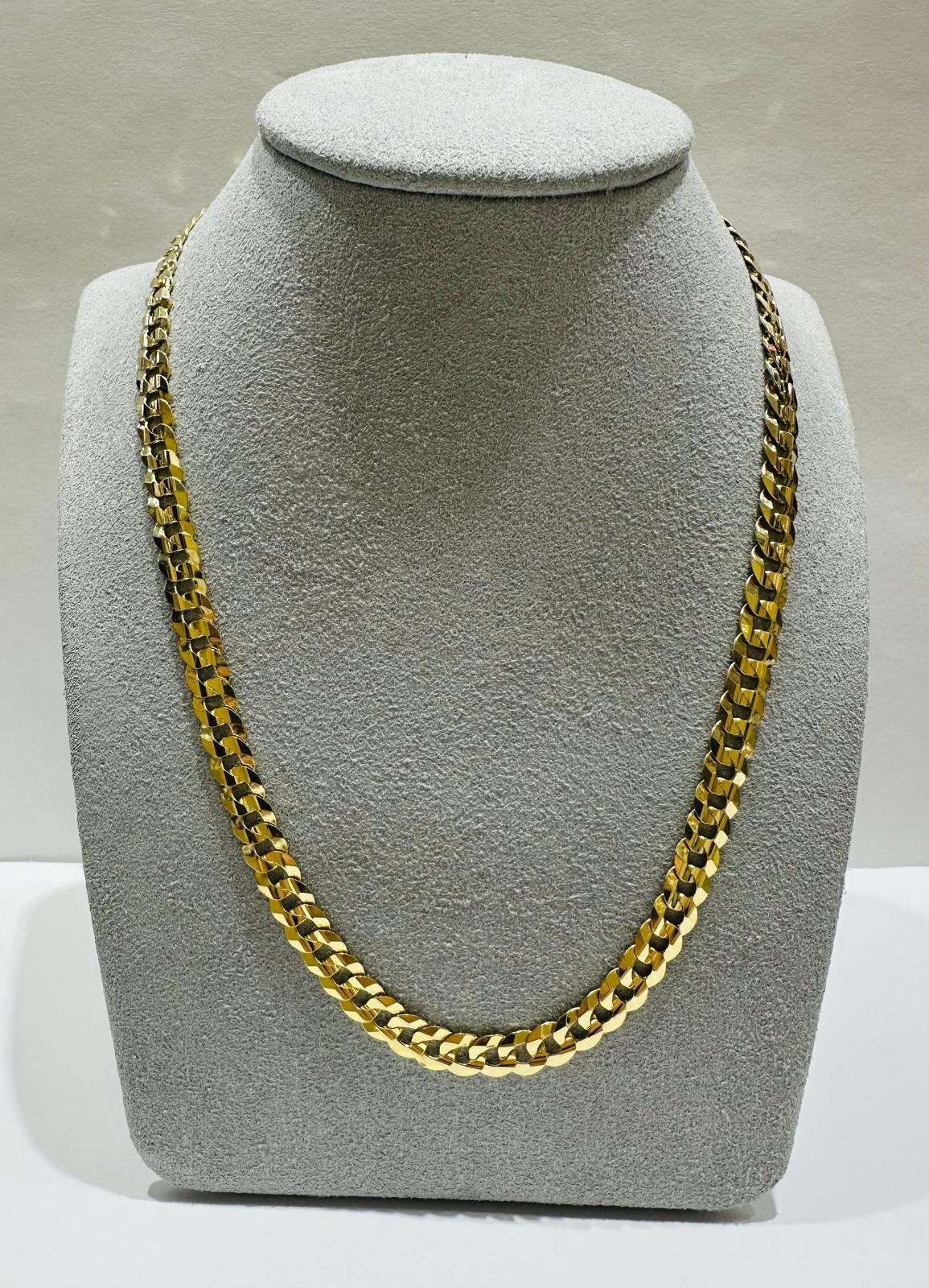 10K GOLD CUBAN LINK CHAIN- WEIGHT: 17.3gm   20"   5.75mm