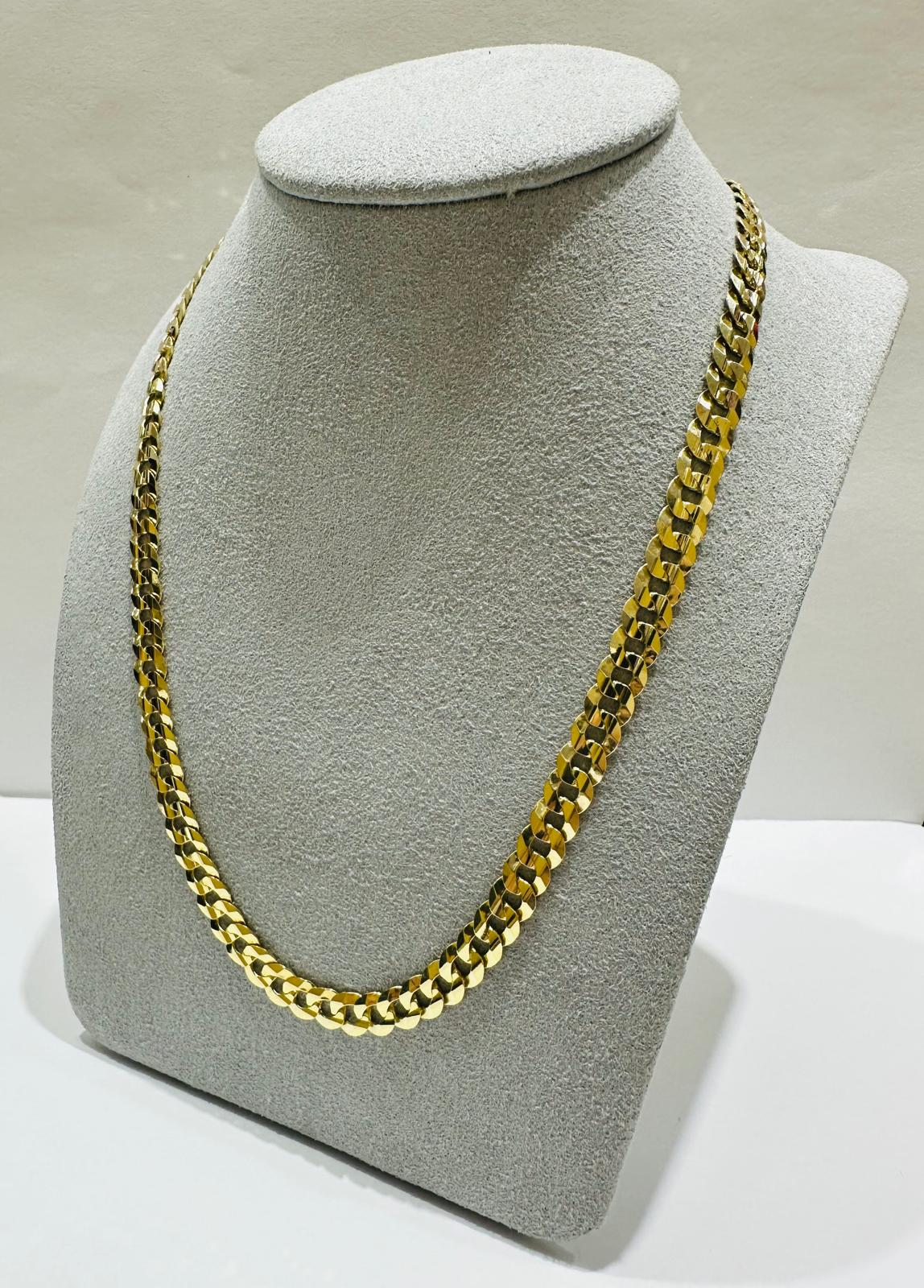 10K GOLD CUBAN LINK CHAIN- WEIGHT: 17.3gm   20"   5.75mm