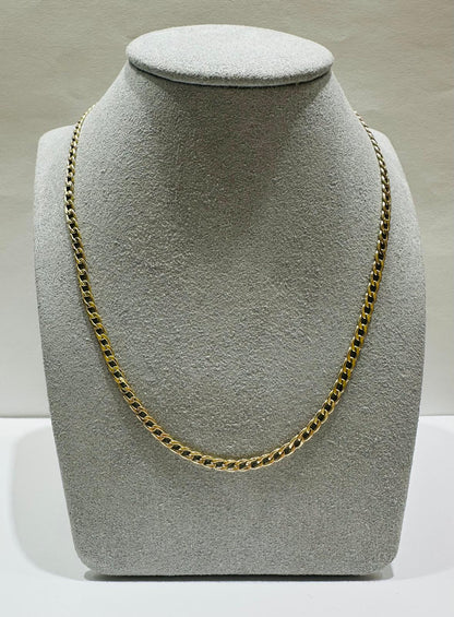 10K GOLD CUBAN LINK CHAIN- WEIGHT: 2.6gm   20"   3.02mm