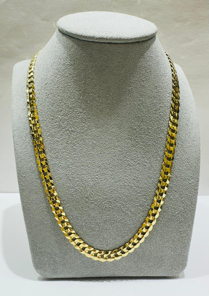 10K GOLD CUBAN LINK CHAIN- WEIGHT: 20.0gm   24"   5.77mm