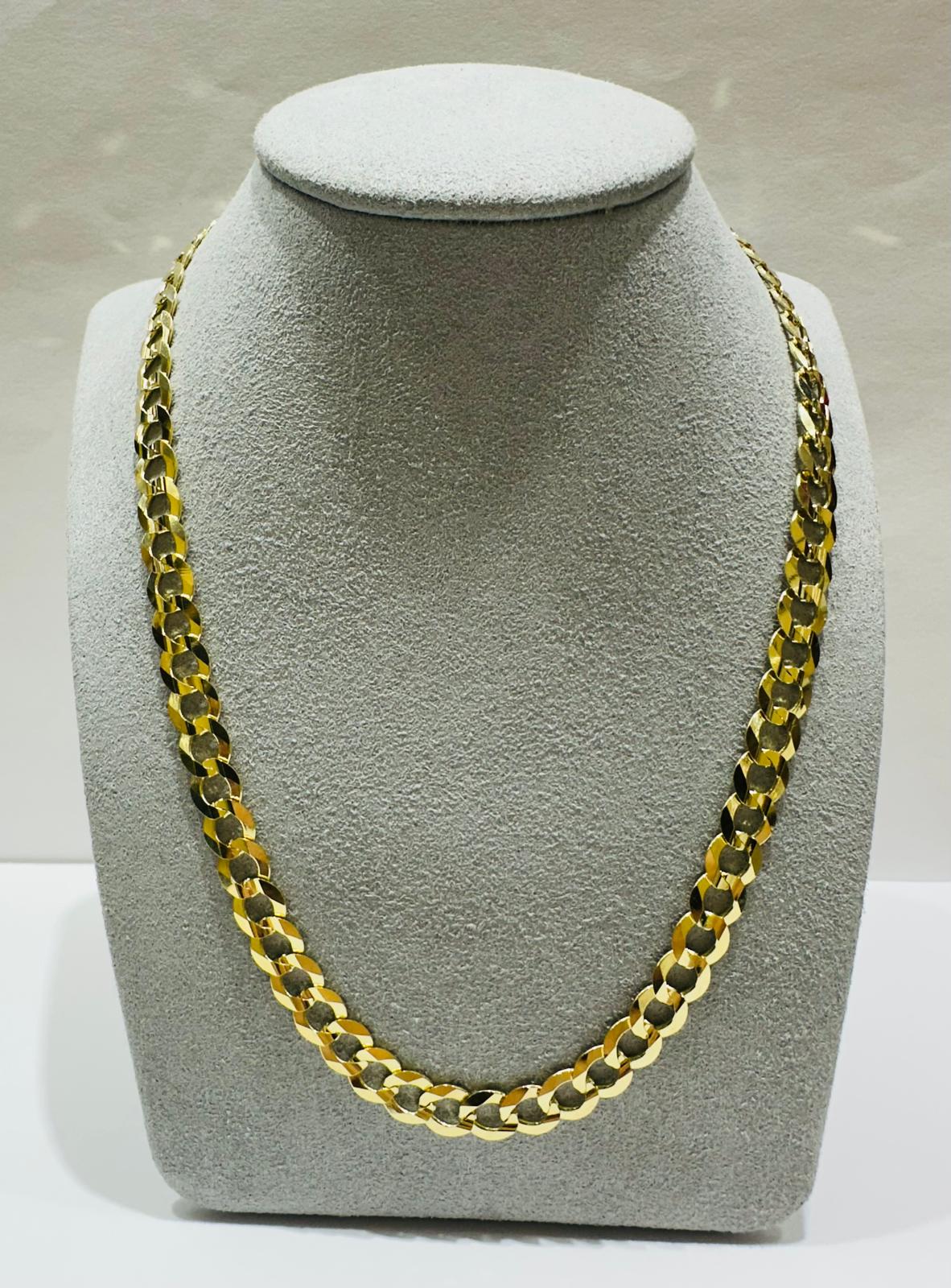 10K GOLD CUBAN LINK CHAIN- WEIGHT: 26.5gm   24"   6.90mm