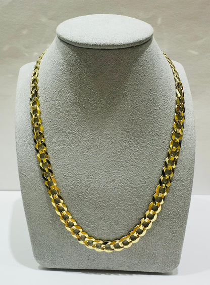 10K GOLD CUBAN LINK CHAIN- WEIGHT: 26.5gm   24"   6.90mm
