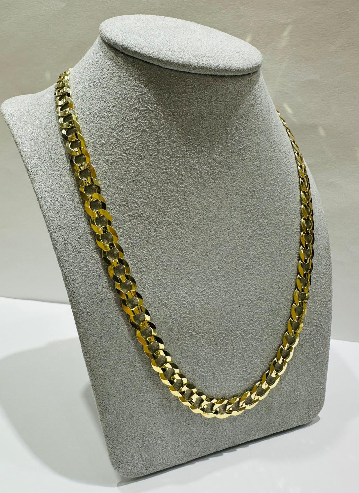 10K GOLD CUBAN LINK CHAIN- WEIGHT: 26.5gm   24"   6.90mm