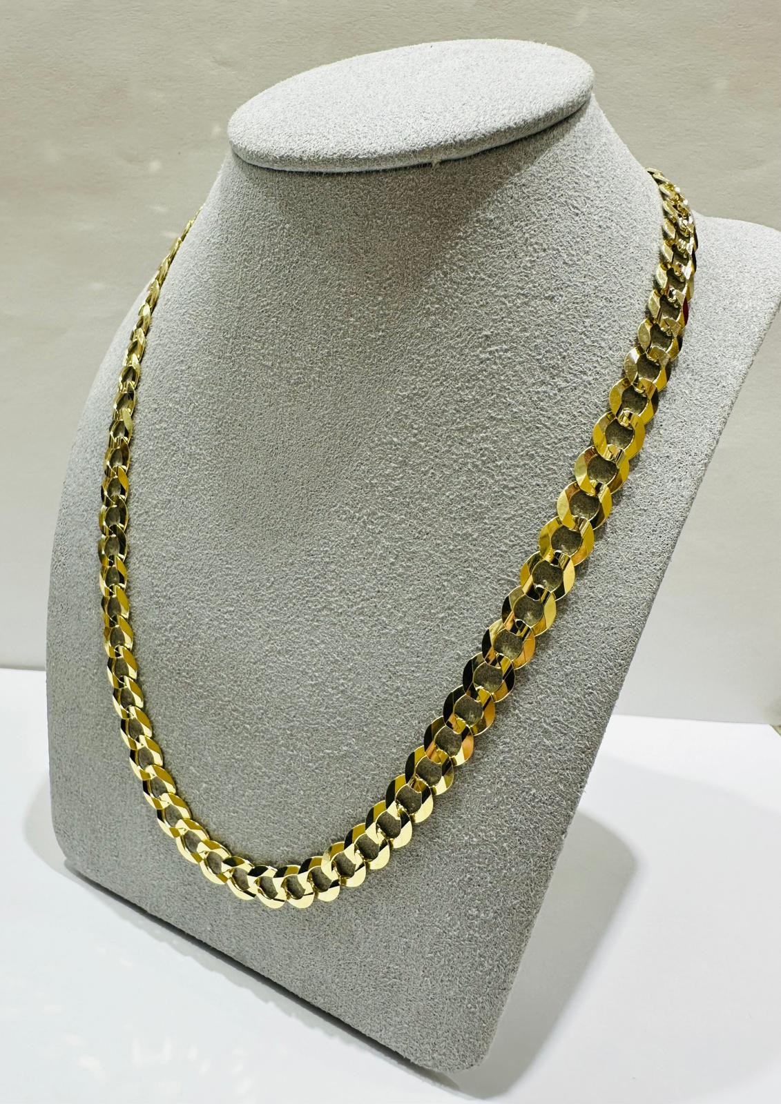 10K GOLD CUBAN LINK CHAIN- WEIGHT: 26.5gm   24"   6.90mm
