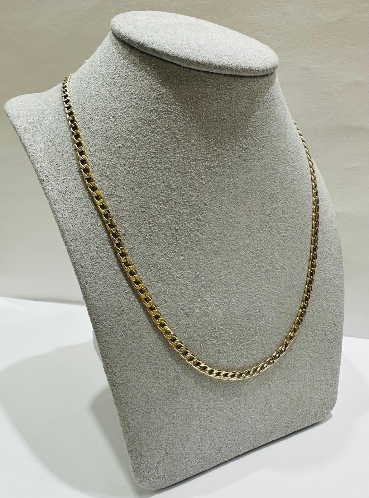 10K GOLD CUBAN LINK CHAIN- WEIGHT: 2.6gm   20"   3.02mm