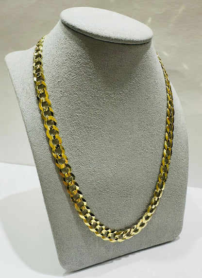 10K GOLD CUBAN LINK CHAIN- WEIGHT: 24.2gm   22"   6.90mm
