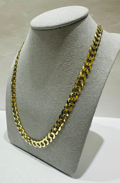 10K GOLD CUBAN LINK CHAIN- WEIGHT: 24.2gm   22"   6.90mm
