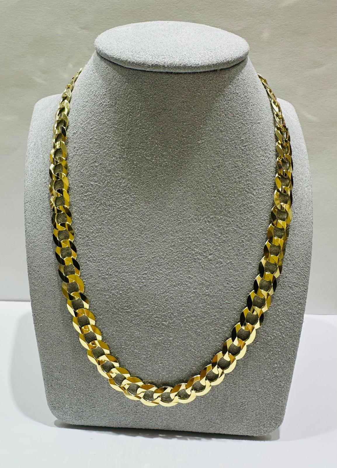 10K GOLD CUBAN LINK CHAIN- WEIGHT: 29gm   20"   8.20mm
