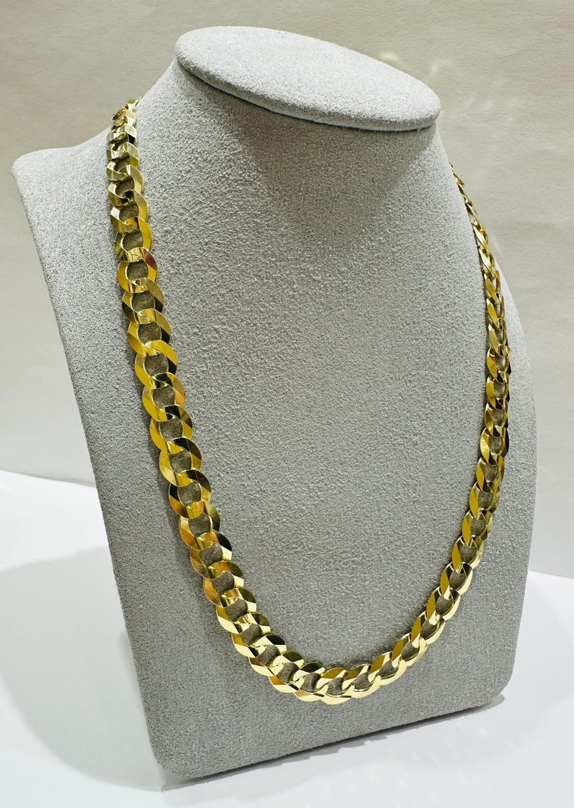 10K GOLD CUBAN LINK CHAIN- WEIGHT: 29gm   20"   8.20mm
