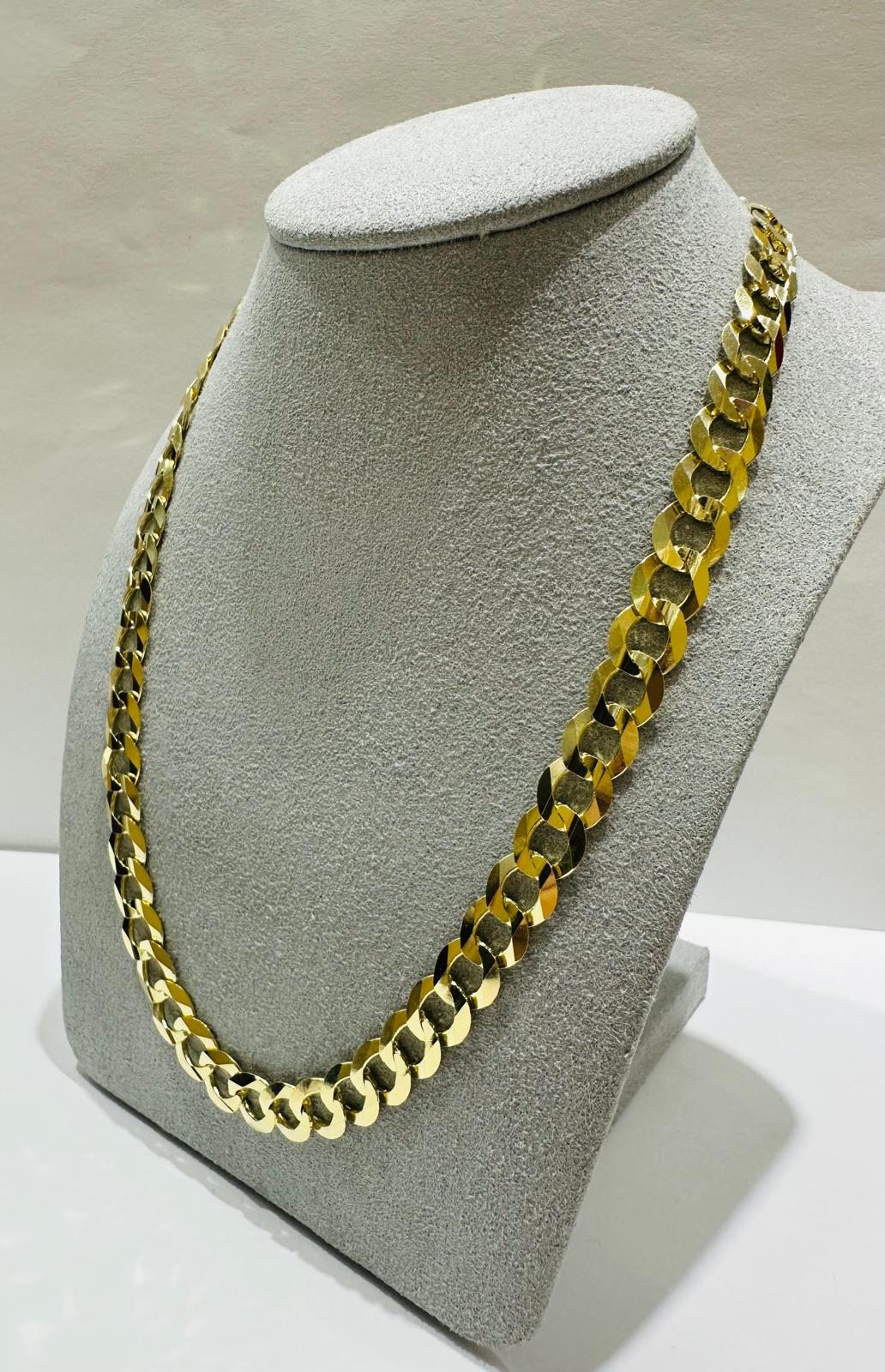 10K GOLD CUBAN LINK CHAIN- WEIGHT: 29gm   20"   8.20mm