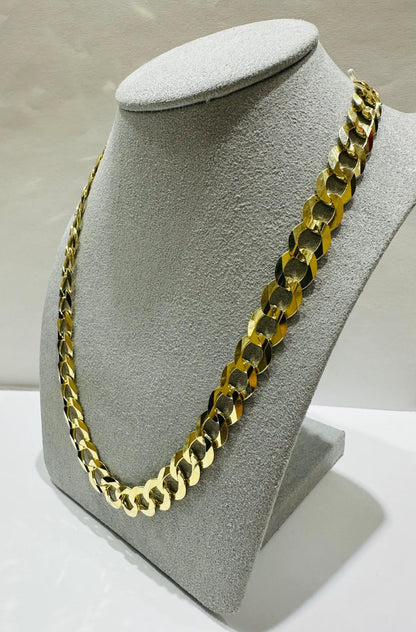 10K GOLD CUBAN LINK CHAIN- WEIGHT: 35.5gm   20"   9.25mm