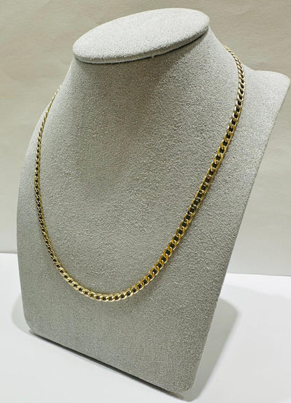 10K GOLD CUBAN LINK CHAIN- WEIGHT: 2.6gm   20"   3.02mm