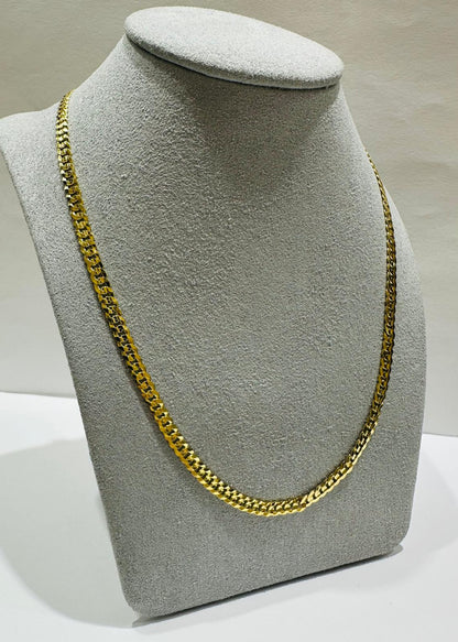 10K GOLD CUBAN LINK CHAIN- WEIGHT: 9.2gm   22"   3.80mm