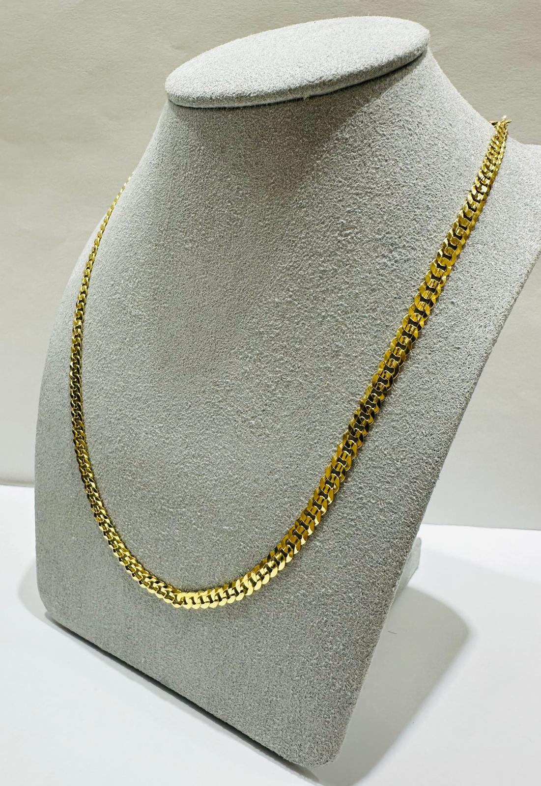 10K GOLD CUBAN LINK CHAIN- WEIGHT: 9.2gm   22"   3.80mm