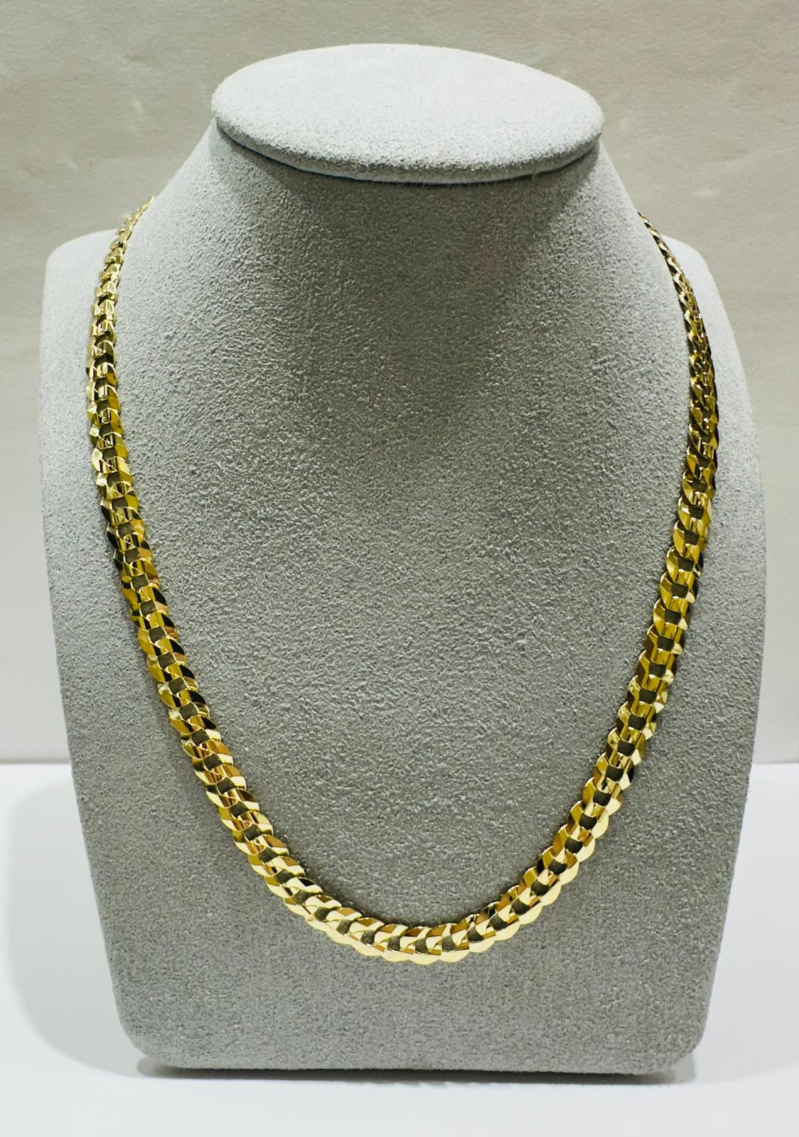 10K GOLD CUBAN LINK CHAIN- WEIGHT: 18.2gm   22"   5.78mm