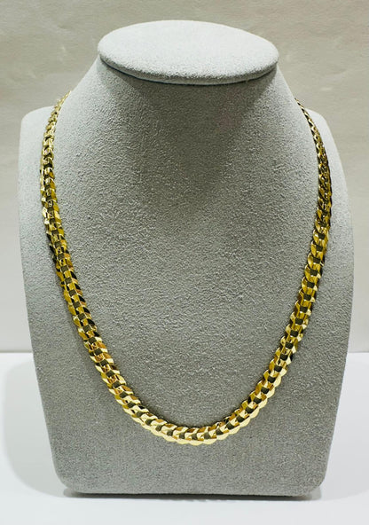 10K GOLD CUBAN LINK CHAIN- WEIGHT: 18.2gm   22"   5.78mm