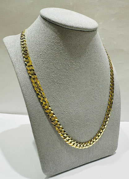 10K GOLD CUBAN LINK CHAIN- WEIGHT: 18.2gm   22"   5.78mm