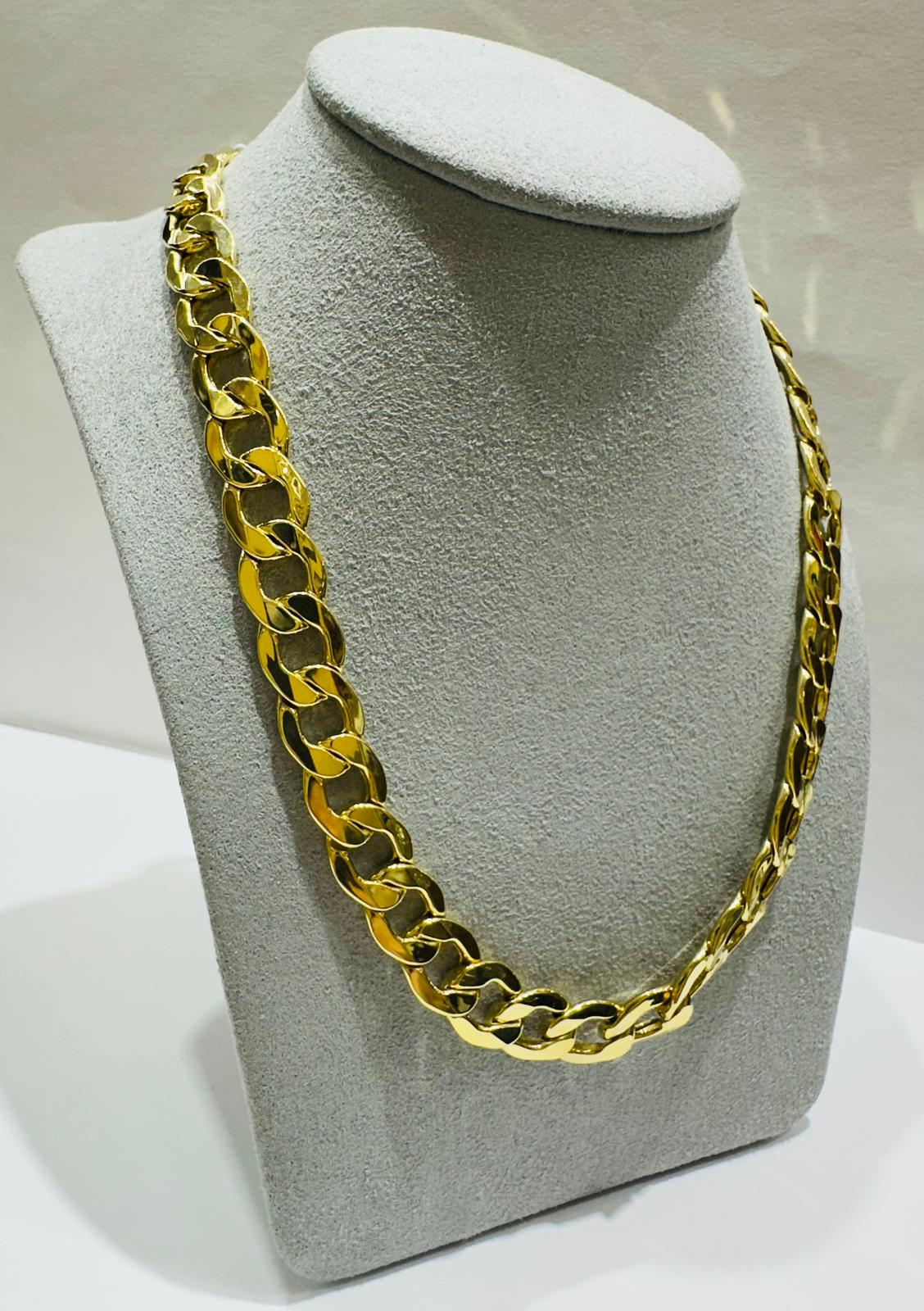 10K GOLD CUBAN LINK CHAIN- WEIGHT: 34.2gm   22"   10.15mm