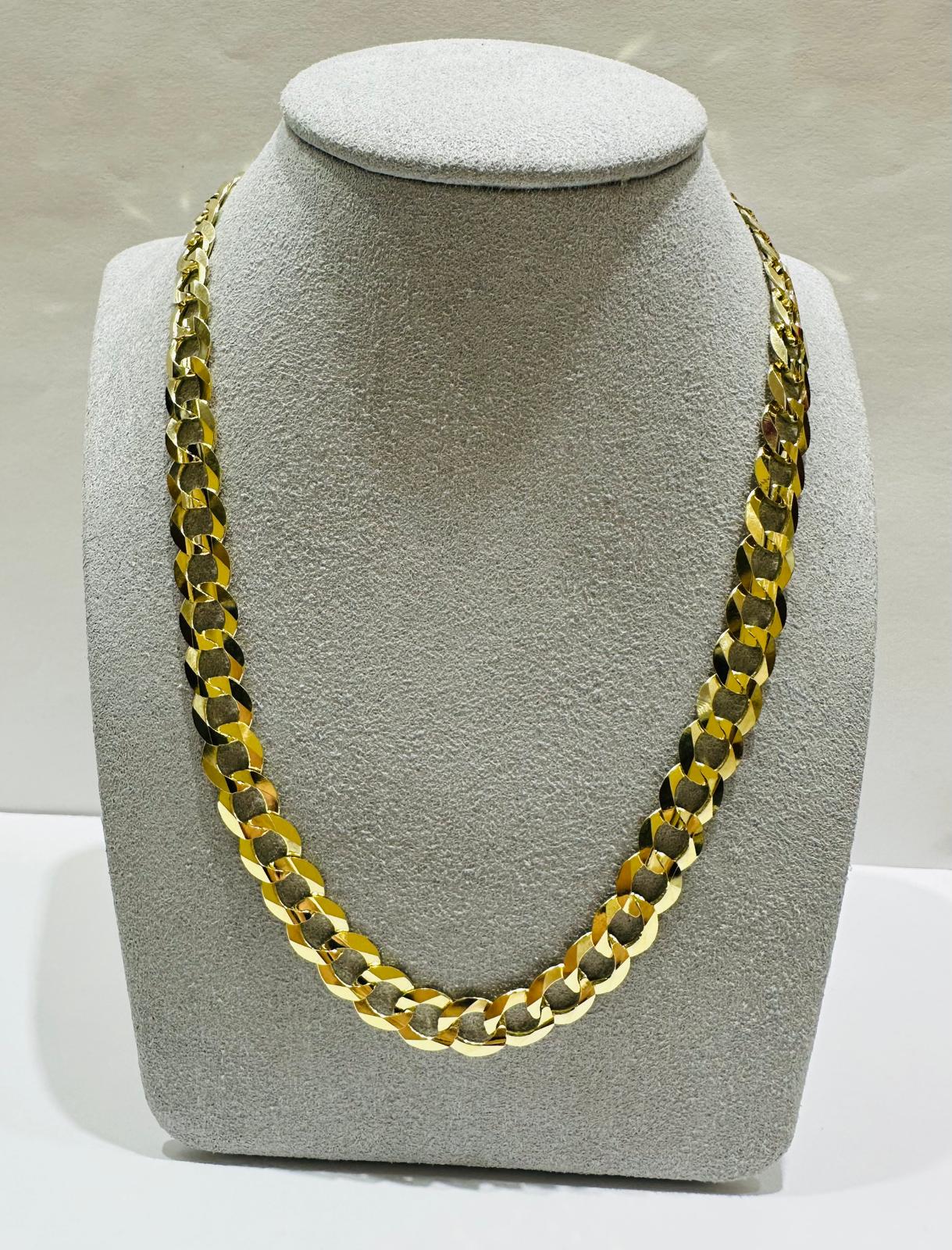 10K GOLD CUBAN LINK CHAIN- WEIGHT: 37.3gm   26"   8.15mm