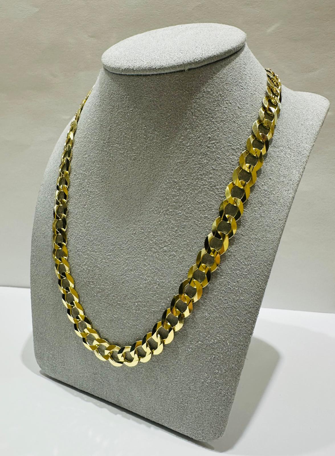 10K GOLD CUBAN LINK CHAIN- WEIGHT: 37.3gm   26"   8.15mm