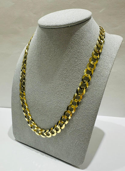10K GOLD CUBAN LINK CHAIN- WEIGHT: 37.3gm   26"   8.15mm