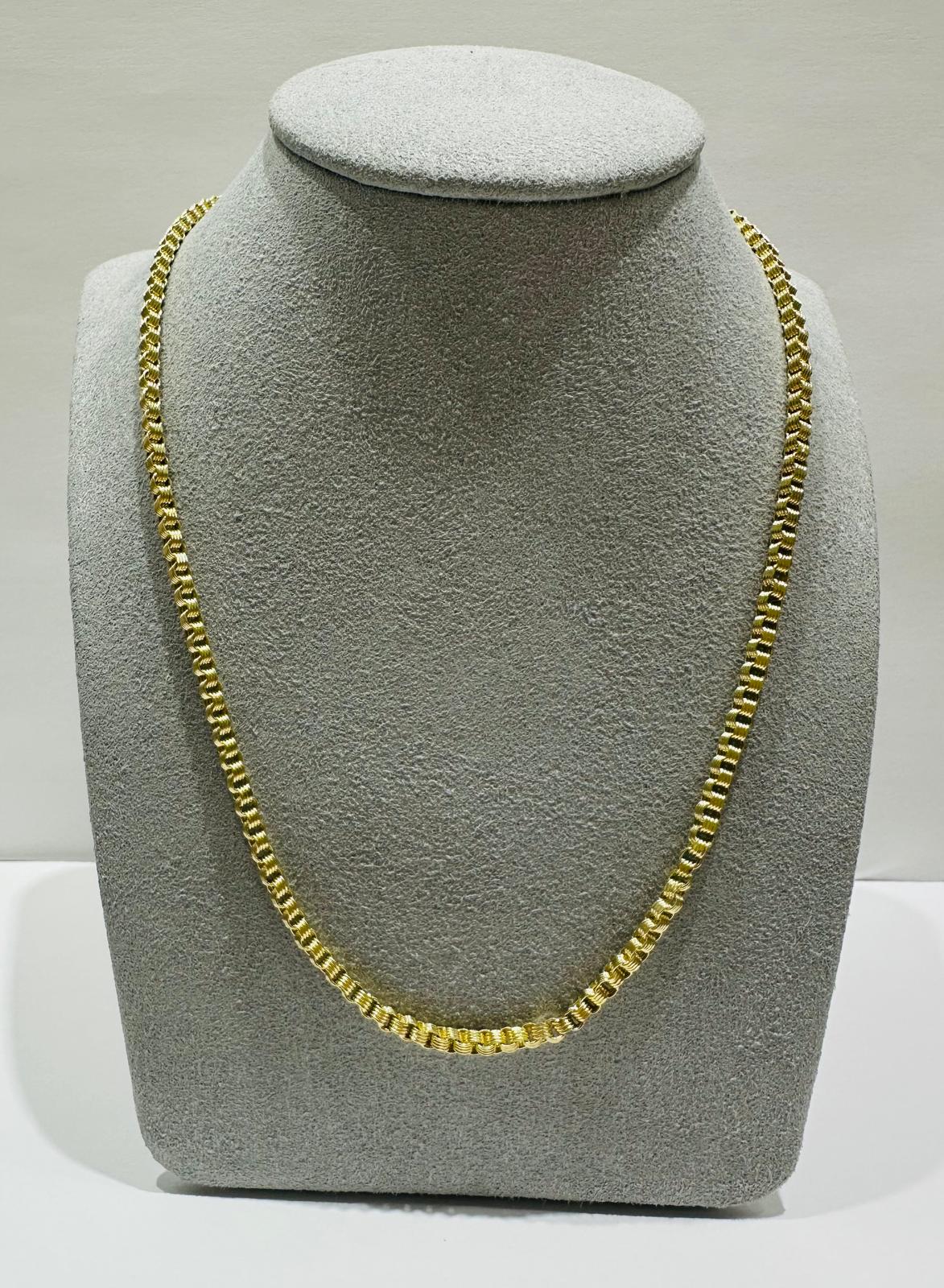 10K GOLD BYZANTINE LINK CHAIN- WEIGHT: 6.5gm    24"    2.38mm
