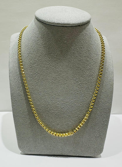 10K GOLD BYZANTINE LINK CHAIN- WEIGHT: 6.5gm    24"    2.38mm