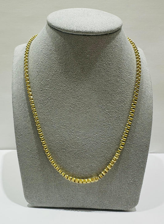 10K GOLD BYZANTINE LINK CHAIN- WEIGHT: 6.5gm    24"    2.38mm