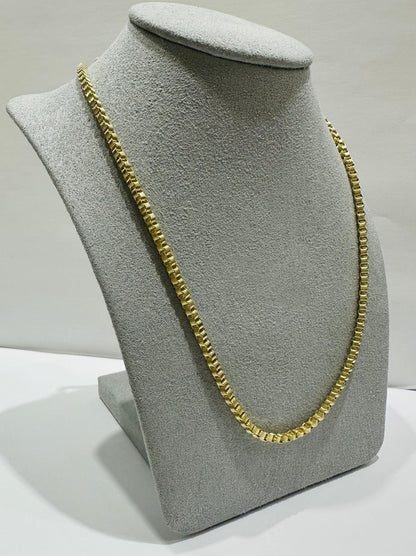 10K GOLD BYZANTINE LINK CHAIN- WEIGHT: 6.5gm    24"    2.38mm
