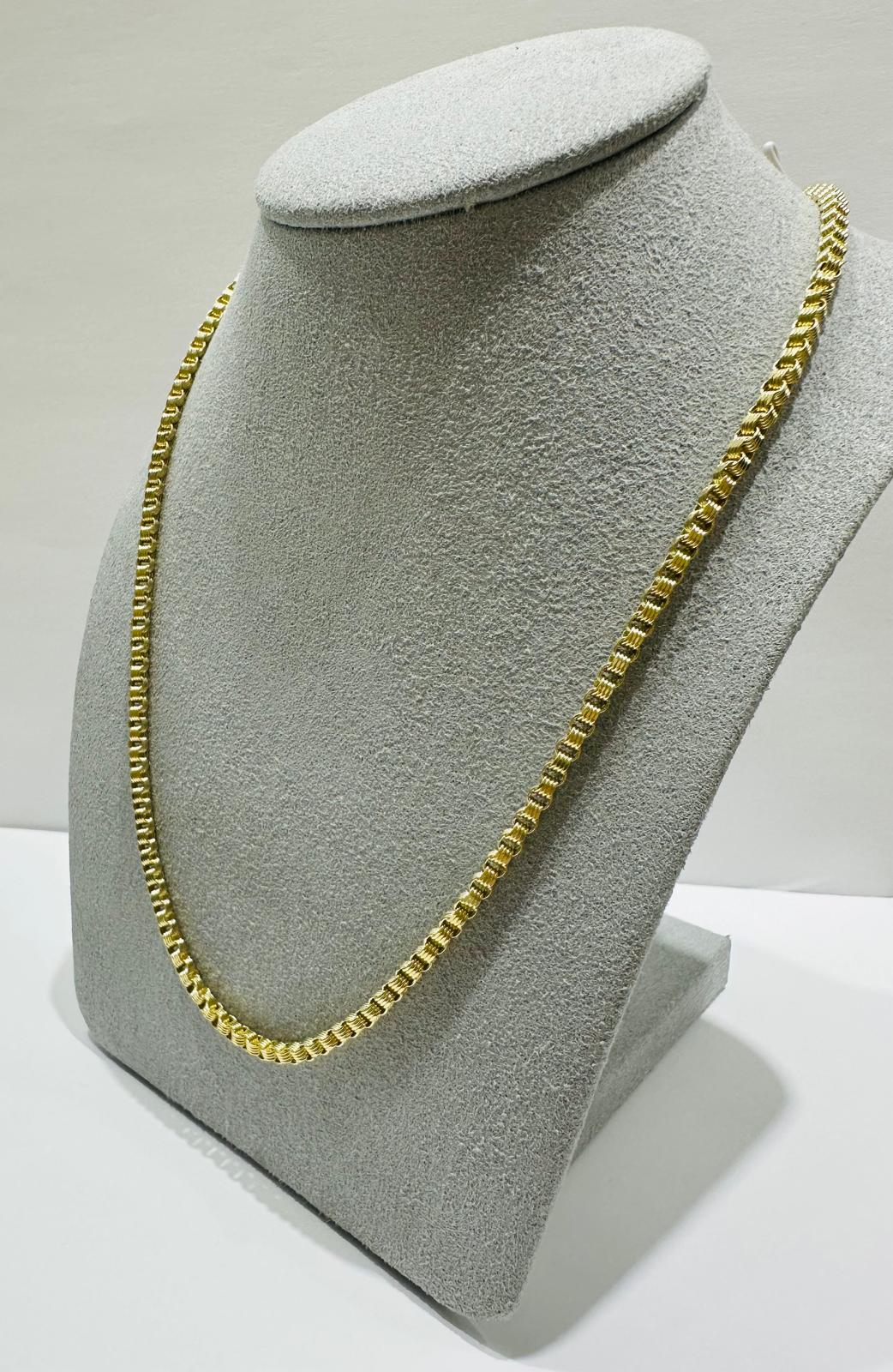 10K GOLD BYZANTINE LINK CHAIN- WEIGHT: 6.5gm    24"    2.38mm