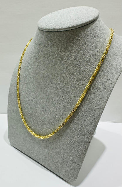 10K GOLD BYZANTINE LINK CHAIN- WEIGHT: 13.8gm   20"   1.75mm