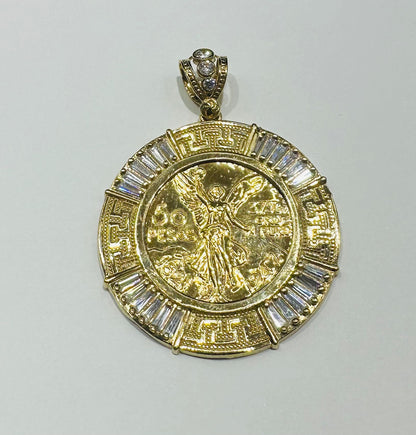 10K GOLD CENTENARIO 50 PESOS PENDANT- WEIGHT: 16.2gm
